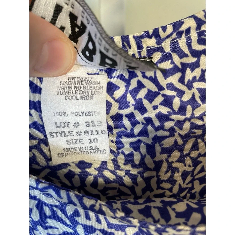 Vintage Tabby Dress 10 Evening Wear USA Blue White Grunge Costume Play Dress up - Picture 4 of 7